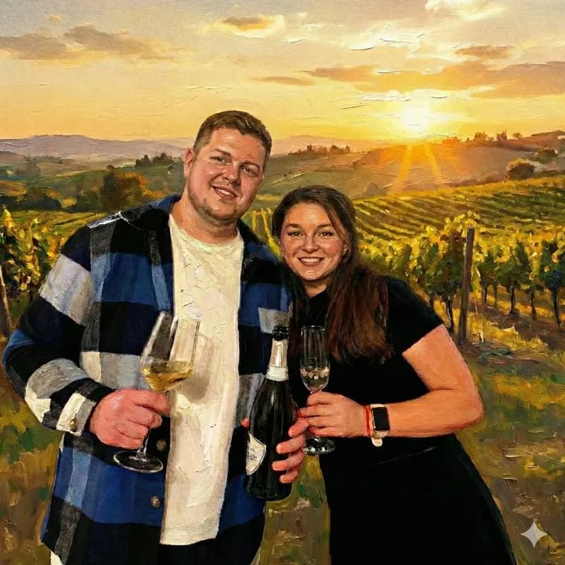 Operă pe canvas — portret în stilul picturii în ulei